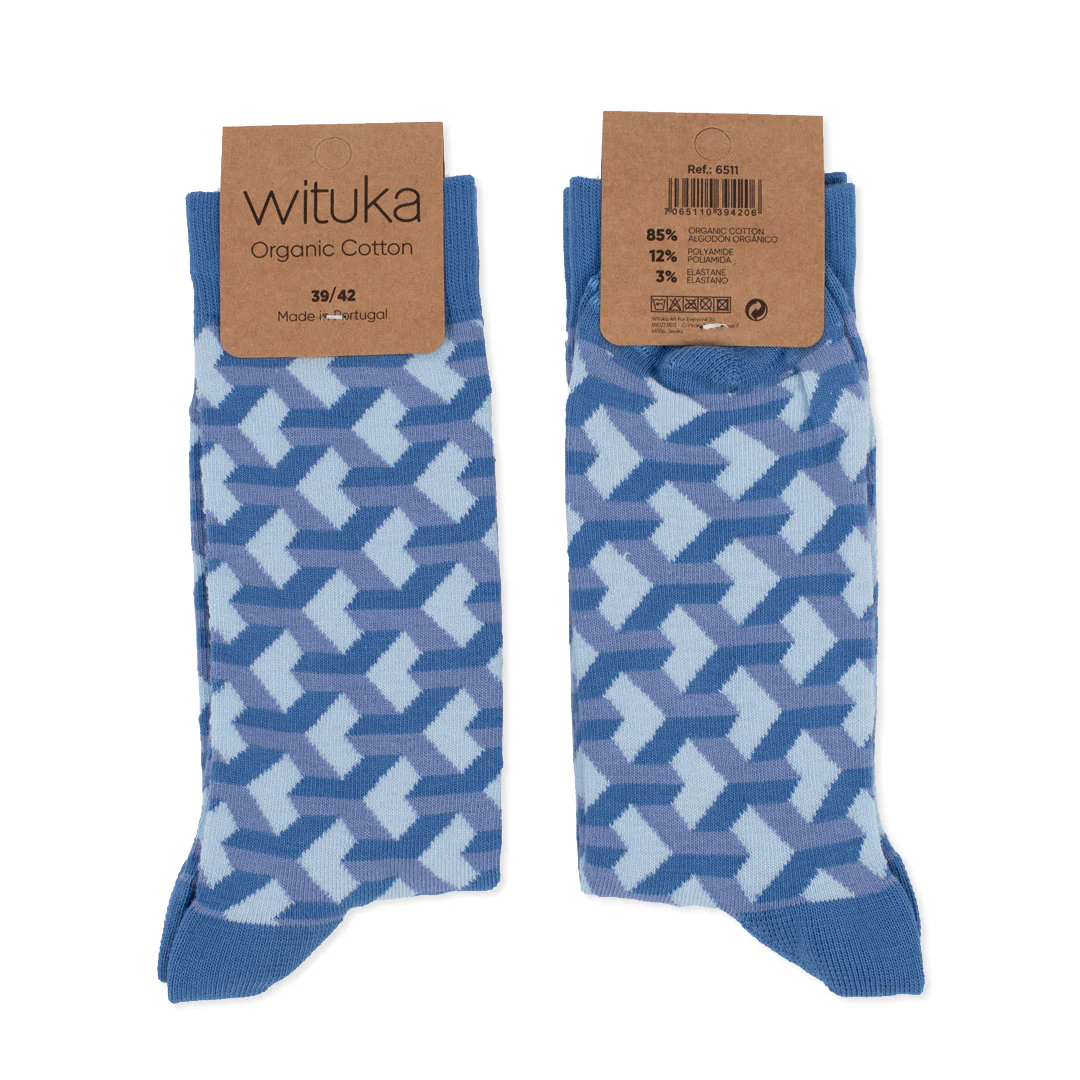 Socks Impossible Figures Blue - Image 3